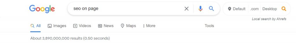 contoh short tail keyword