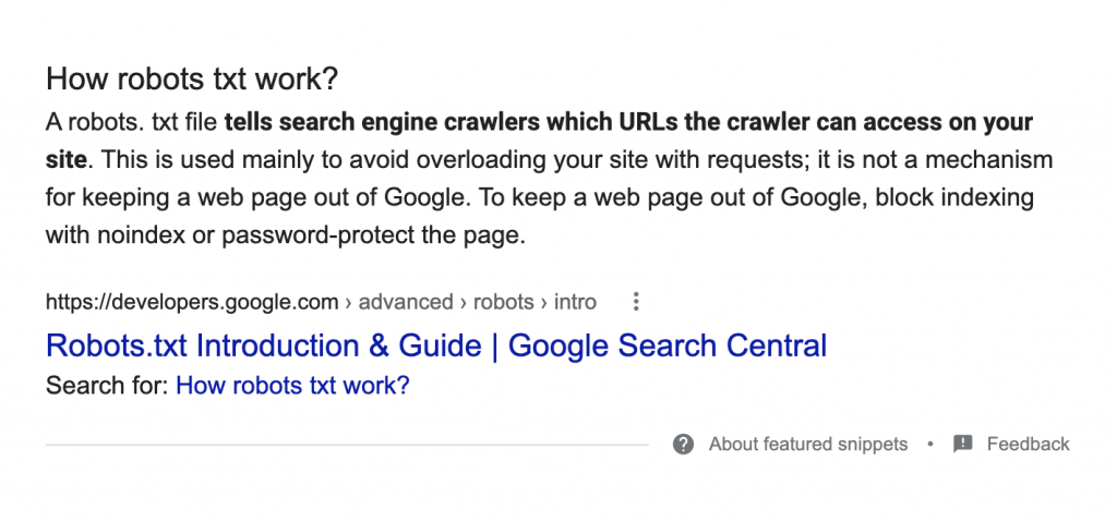 contoh featured snippet