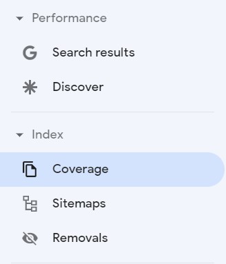 coverage report google search console