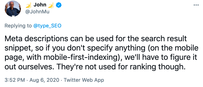 john mueller meta description