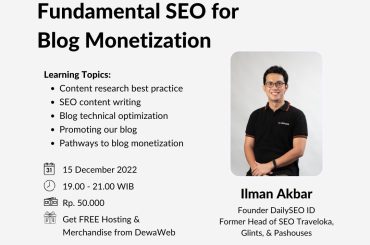 Poster Fundamental SEO for Blog Monetization