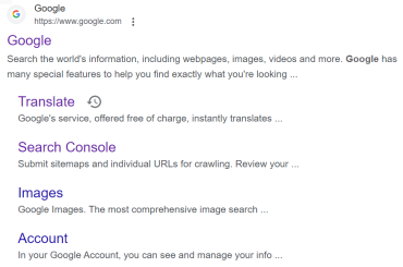 Google favicon