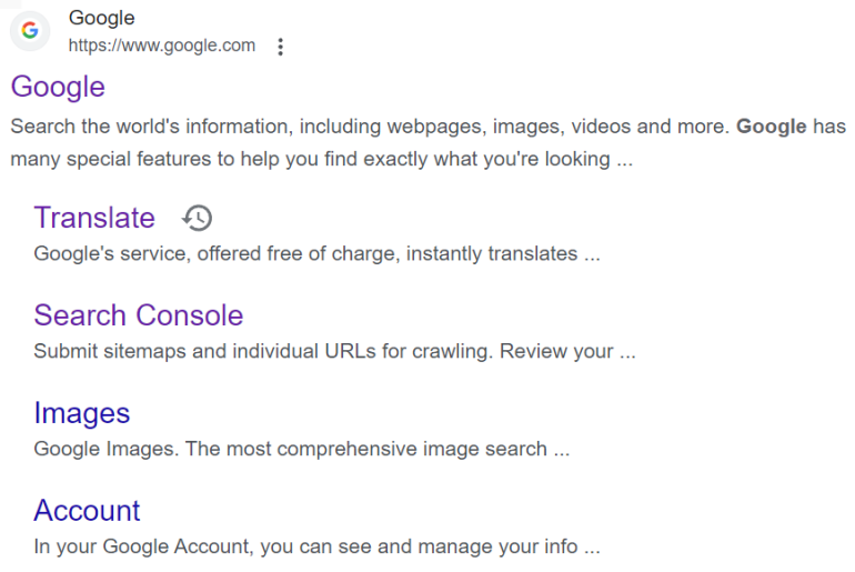 Google favicon