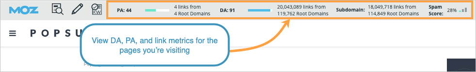 ekstensi domain authority dan page authority