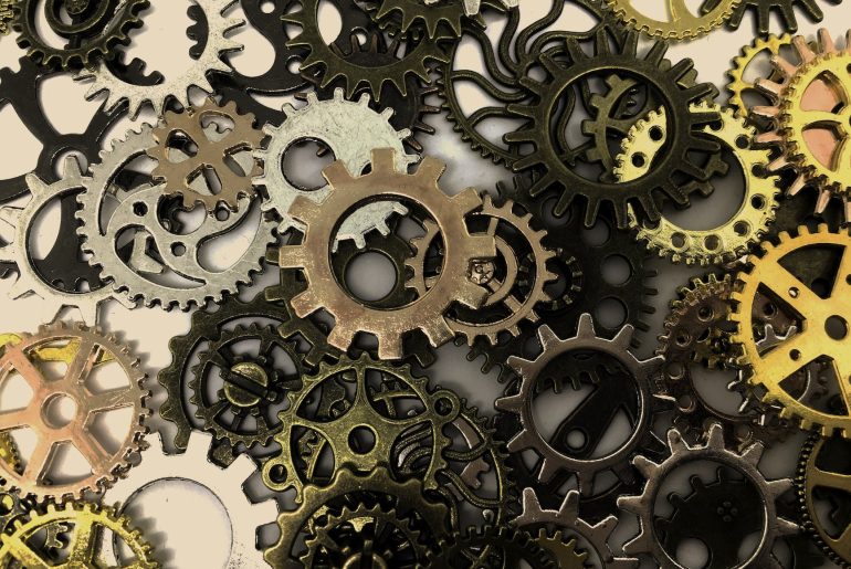 abstract art circle clockwork