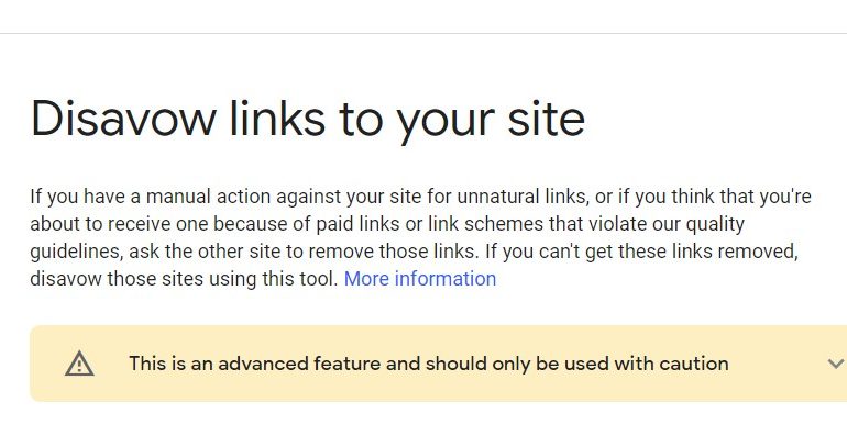 disavow link google