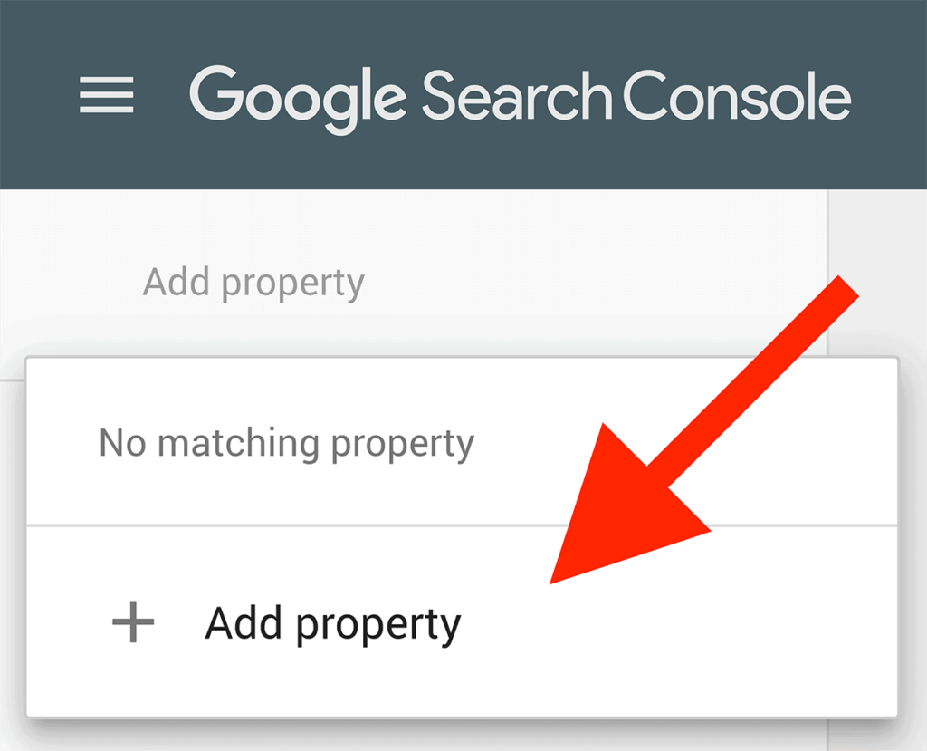 add properti search console