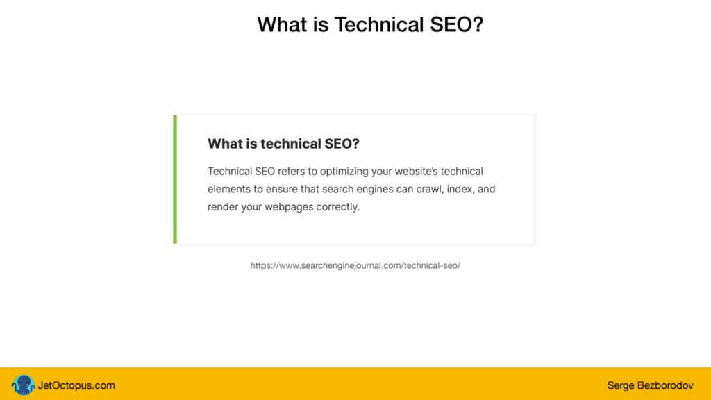 definisi technical SEO - Search Engine Journal