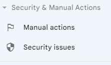 manual actions dan security issues di gsc