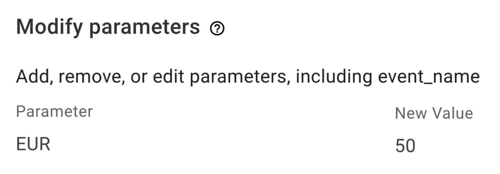 modify parameter