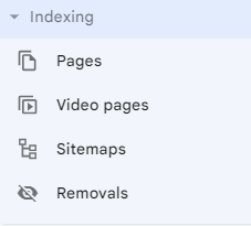 tab indexing gsc