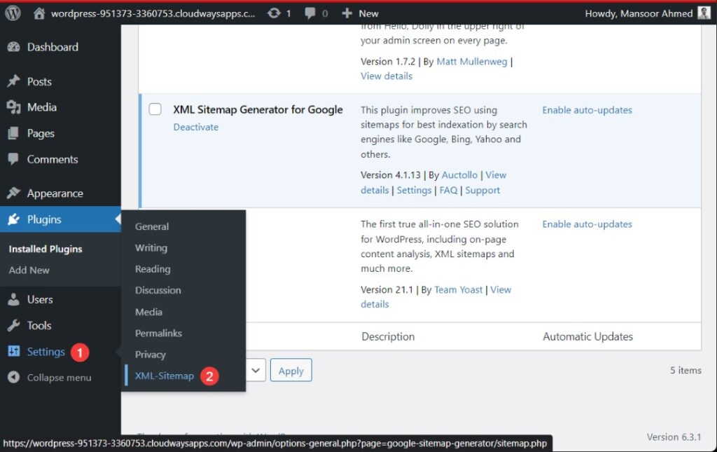 google xml sitemaps settings