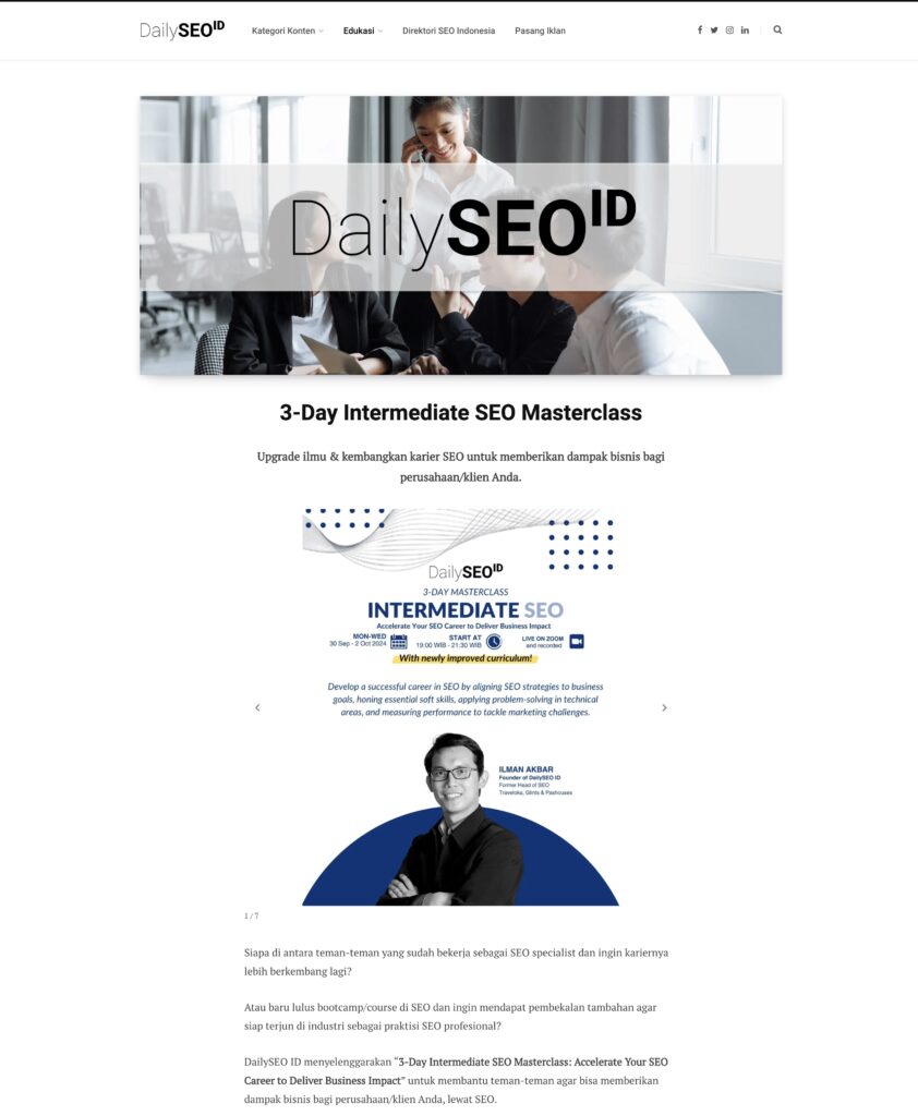 contoh landing page