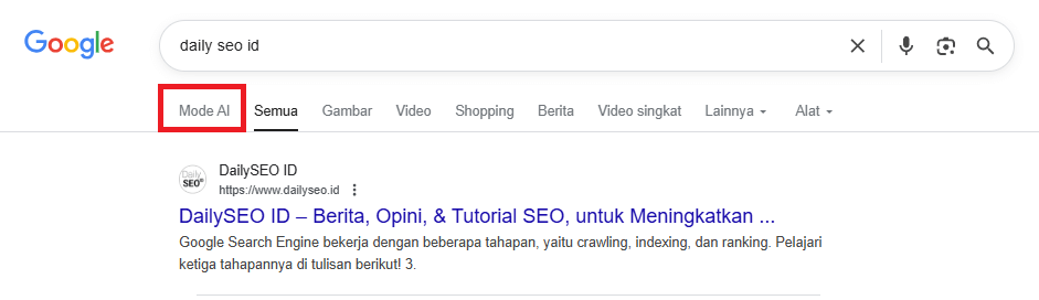 tab google ai mode