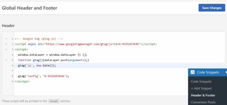 memasang kode tracking google analytics di wordpress memakai wpcode