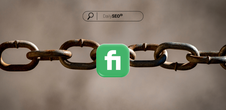 ilustrasi beli backlink di fiverr - rantai dengan logo fiverr