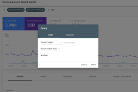 contoh negative match regex di google search console