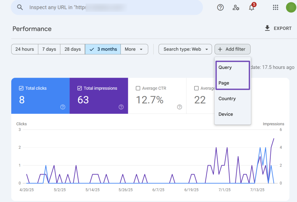 akses regex di google search console