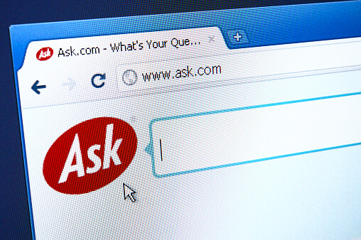 screenshot search bar ask.com