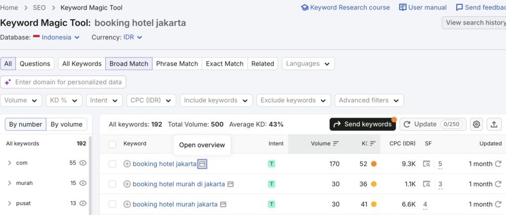 analisis search intent