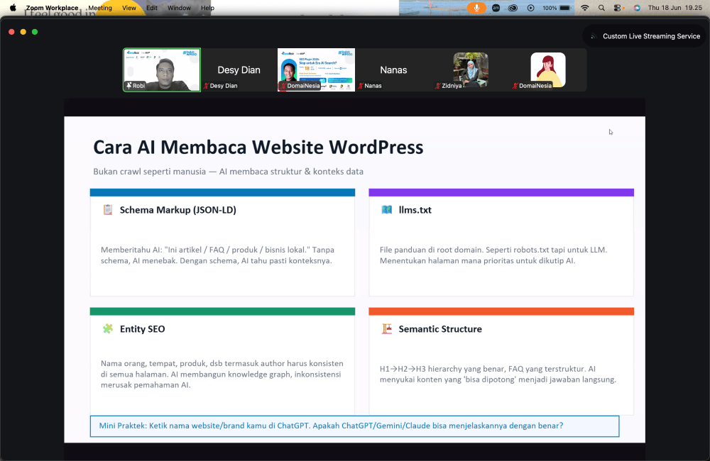 cara ai membaca website wordpress