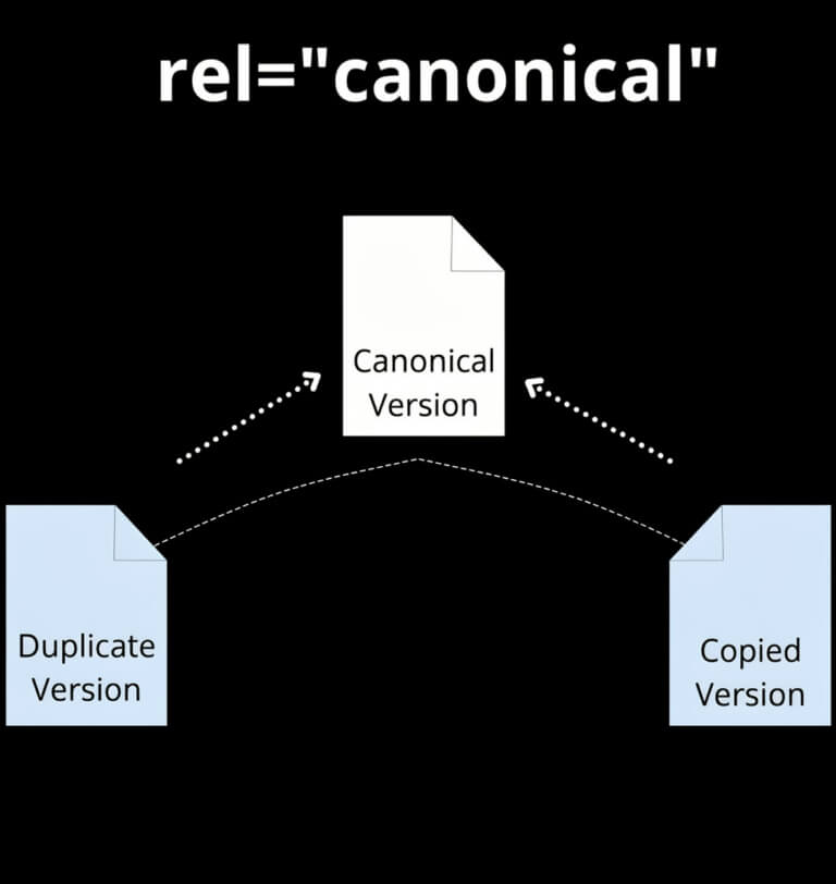 ilustrasi contoh canonical tag url