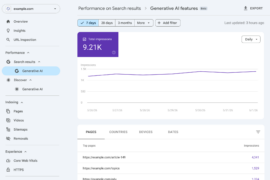 generative ai performance report di GSC
