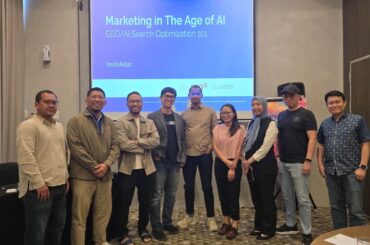 sesi foto business talk dailyseo id ilman akbar dan para peserta