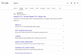 contoh sitelinks dailyseo id