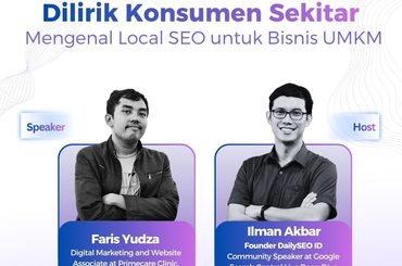 webinar strategi bisnismu dilirik konsumen sekitar: mengenal local seo untuk bisnis umkm